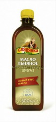 Масло льняное Славянка Арина объем 500 мл - - медоваялавка.рф